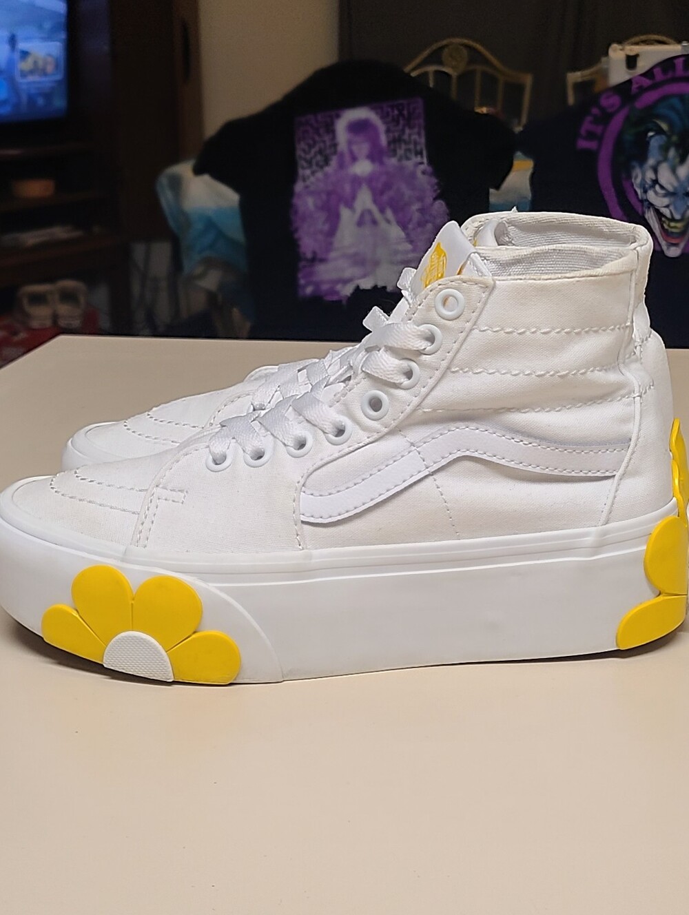 Vans SK8 Hi Sunflower Tapered Stackform platform  skateboard sneakers size 7 - Picture 5 of 9